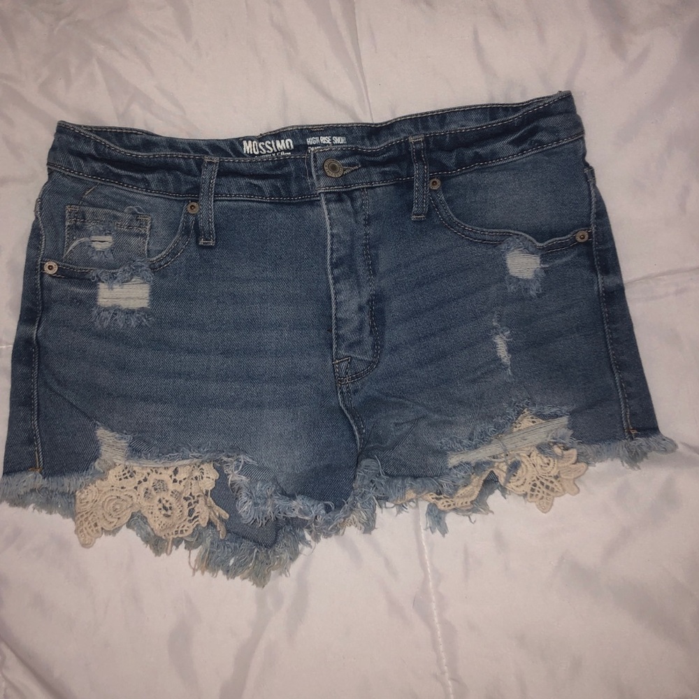 Target High rise distressed shorts